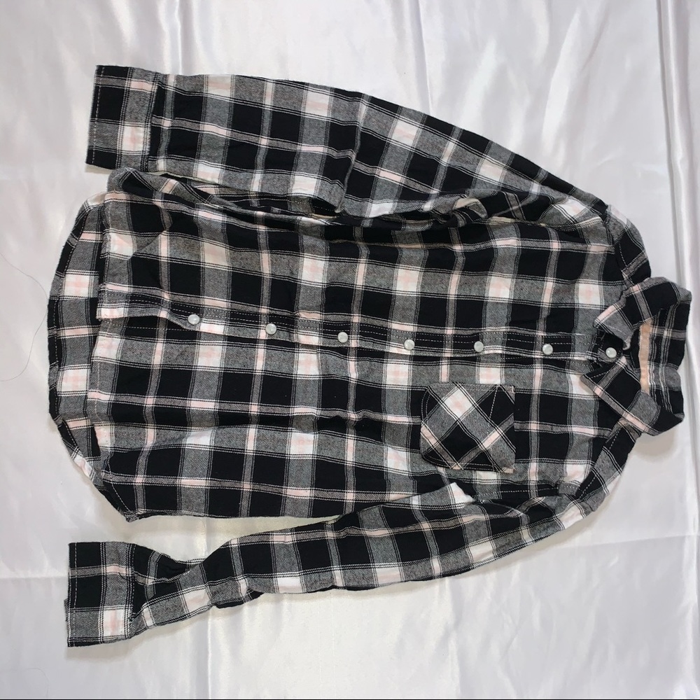 girls flannel - size m (10/12)